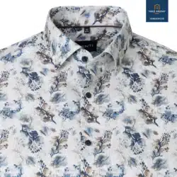 Venti Modern Fit Overhemd bruin, Motief