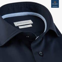 Profuomo Navy Twill Overhemd