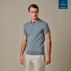 Profuomo Basic polo Grijsblauw