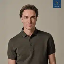 Profuomo Stretch Piqué Polo bruin