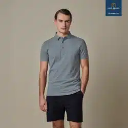 Profuomo Stretch Piqué Polo blauw