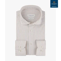 Profuomo Cotton-linen shirt beige