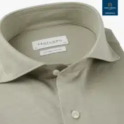 Profuomo Japanese knitted overhemd groen