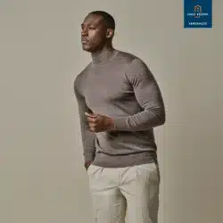 Profuomo Mockneck Taupe