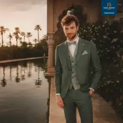 Trouwpak Wilvorst Green Wedding Diepgroen